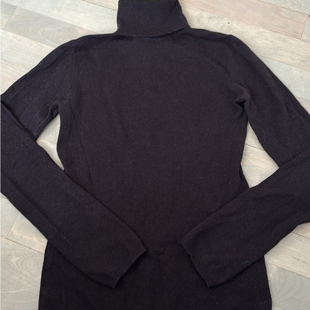 Dark brown cotton Turtleneck Sweater S
